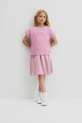 Organically Grown Cotton Cr Sequin Logo T-Shirt