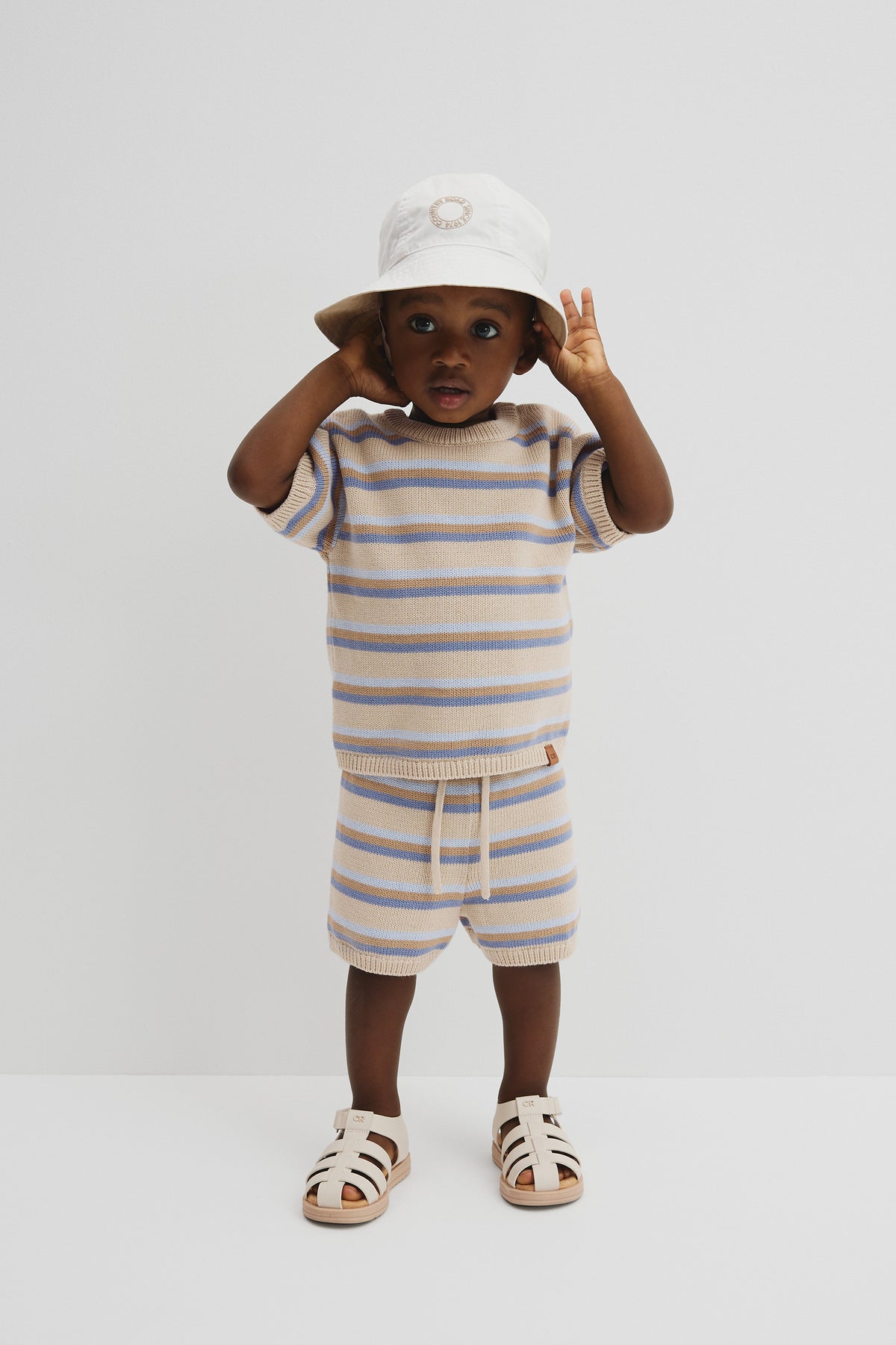 Relaxed Stripe Knit T-Shirt