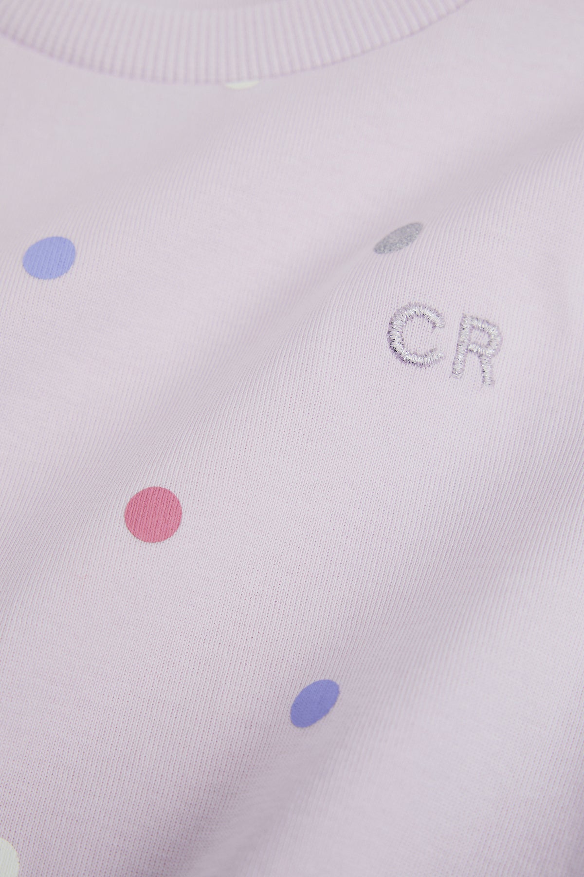 Organically Grown Cotton Long Sleeve Sequin Logo T-Shirt