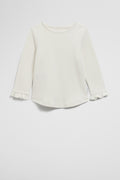 Long Sleeve Soft Frill Rib T-Shirt