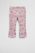 Organically Grown Cotton Blend Flare Paisley Legging