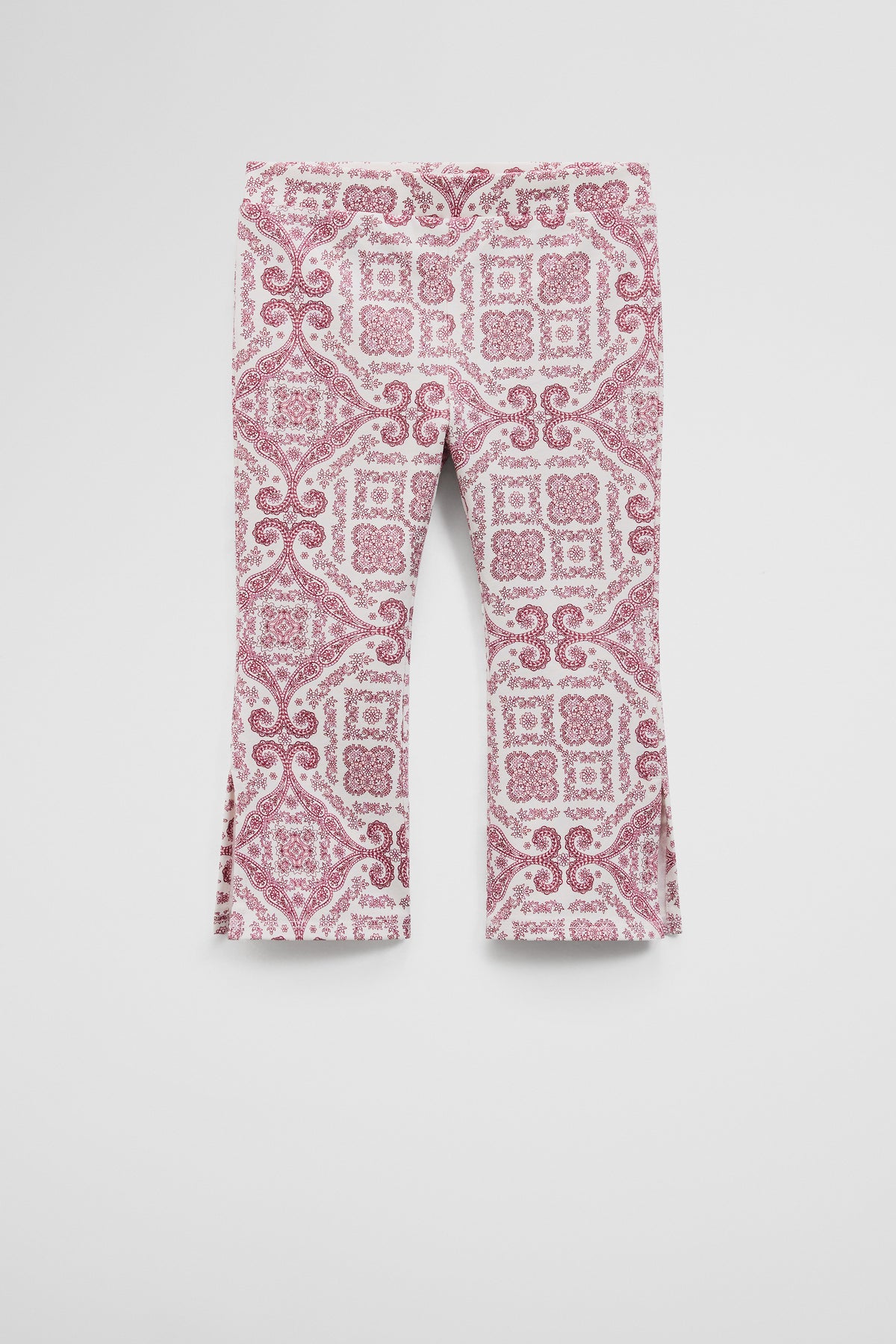 Organically Grown Cotton Blend Flare Paisley Legging