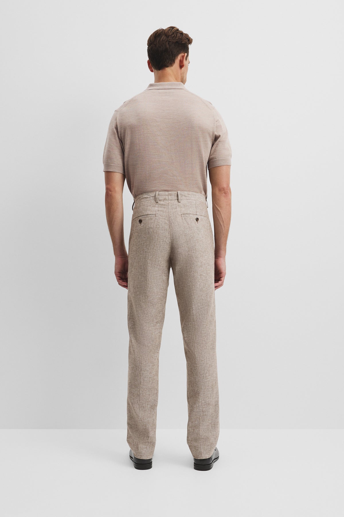 Regular Fit Linen Cotton Tailored Pant