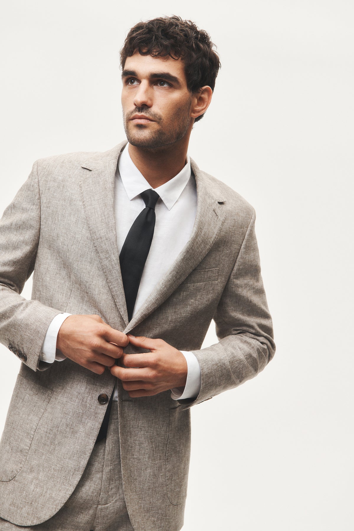 Regular Linen Cotton Textured Jacket