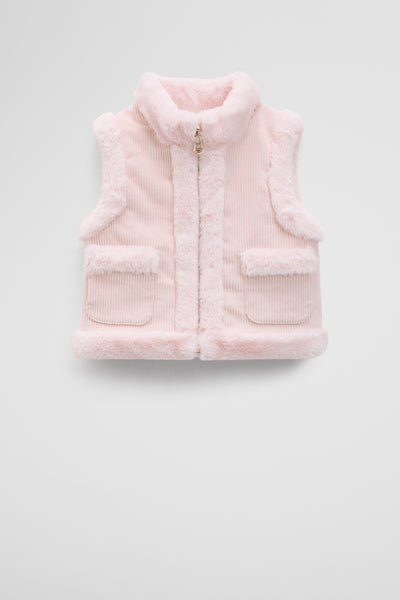 Reverse Faux Fur Vest