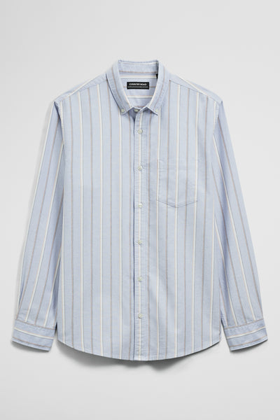 Regular Fit Australian Good Earth Cotton Stripe Oxford Shirt