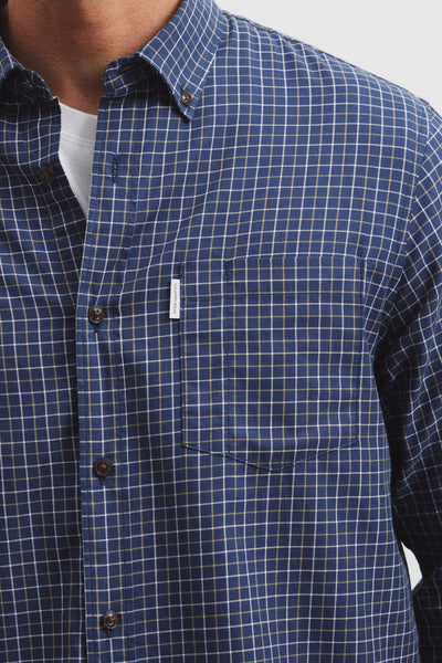 Long Sleeve Regular Fit Cotton Check Shirt With Pocket