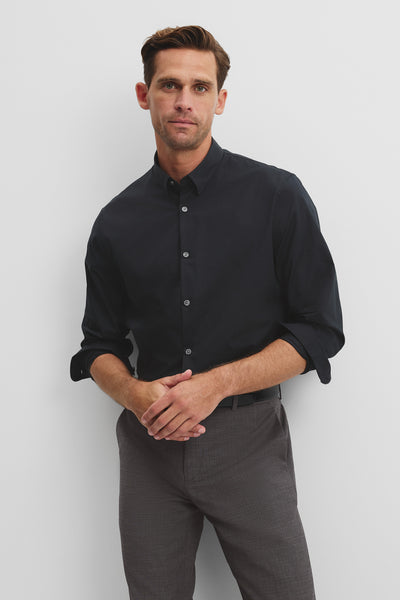Slim Fit Stretch Cotton Shirt