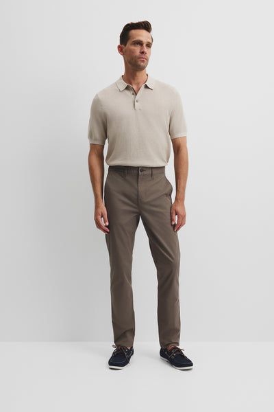 Short Sleeve Australian Good Earth Cotton Pique Knit Polo