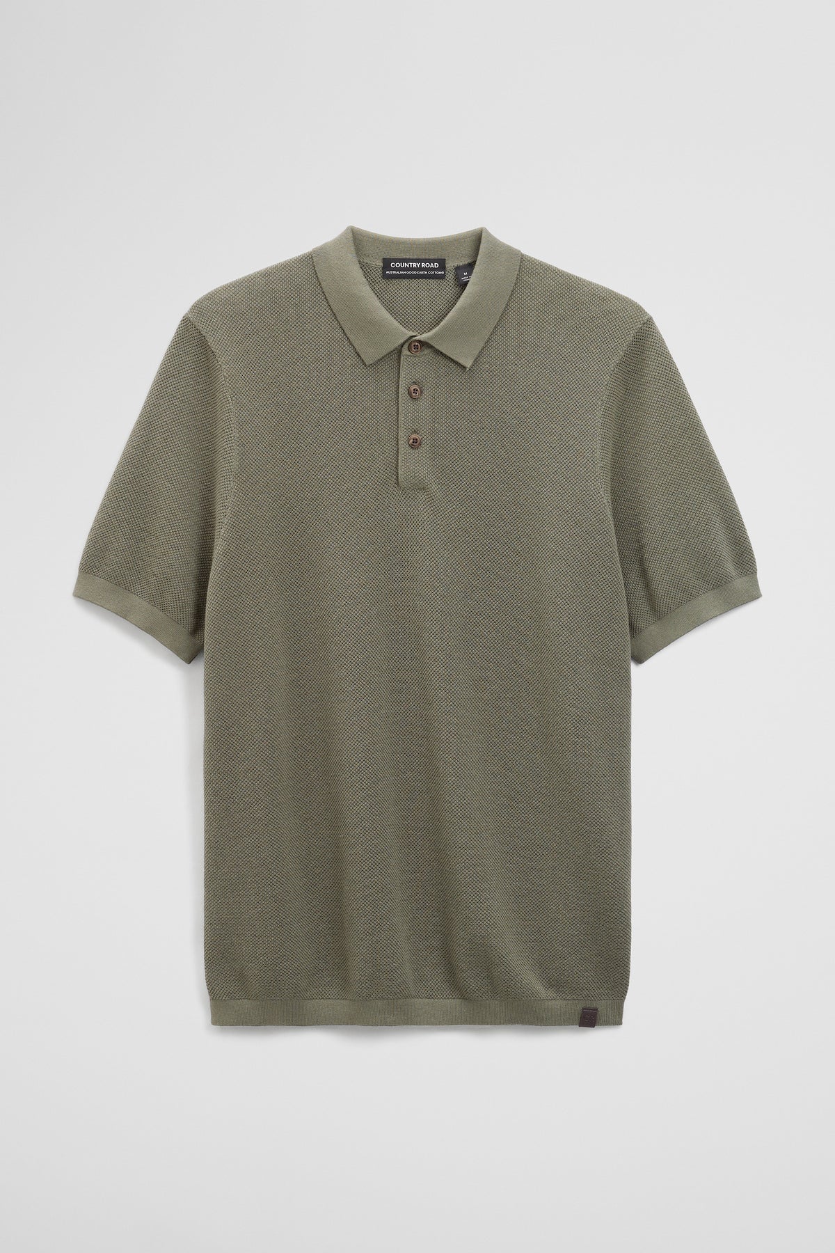 Short Sleeve Australian Good Earth Cotton Pique Knit Polo