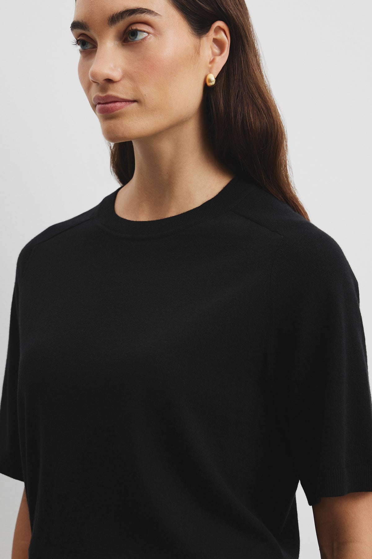 Organically Grown Cotton Blend Cashmere Blend T-Shirt