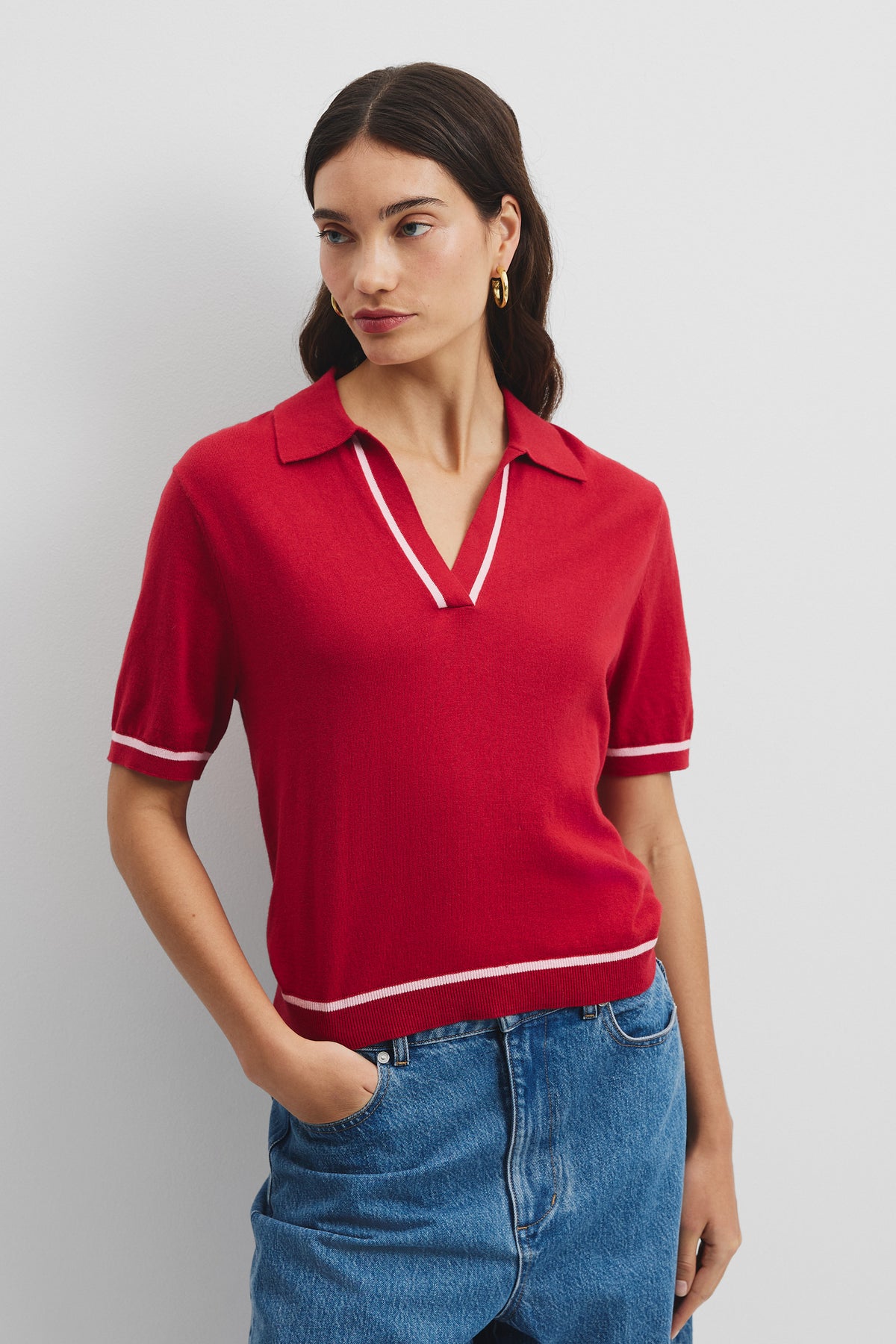 Cashmere Blend Short Sleeve Knit