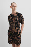 Australian Cotton Blend Print Panelled Mini Dress
