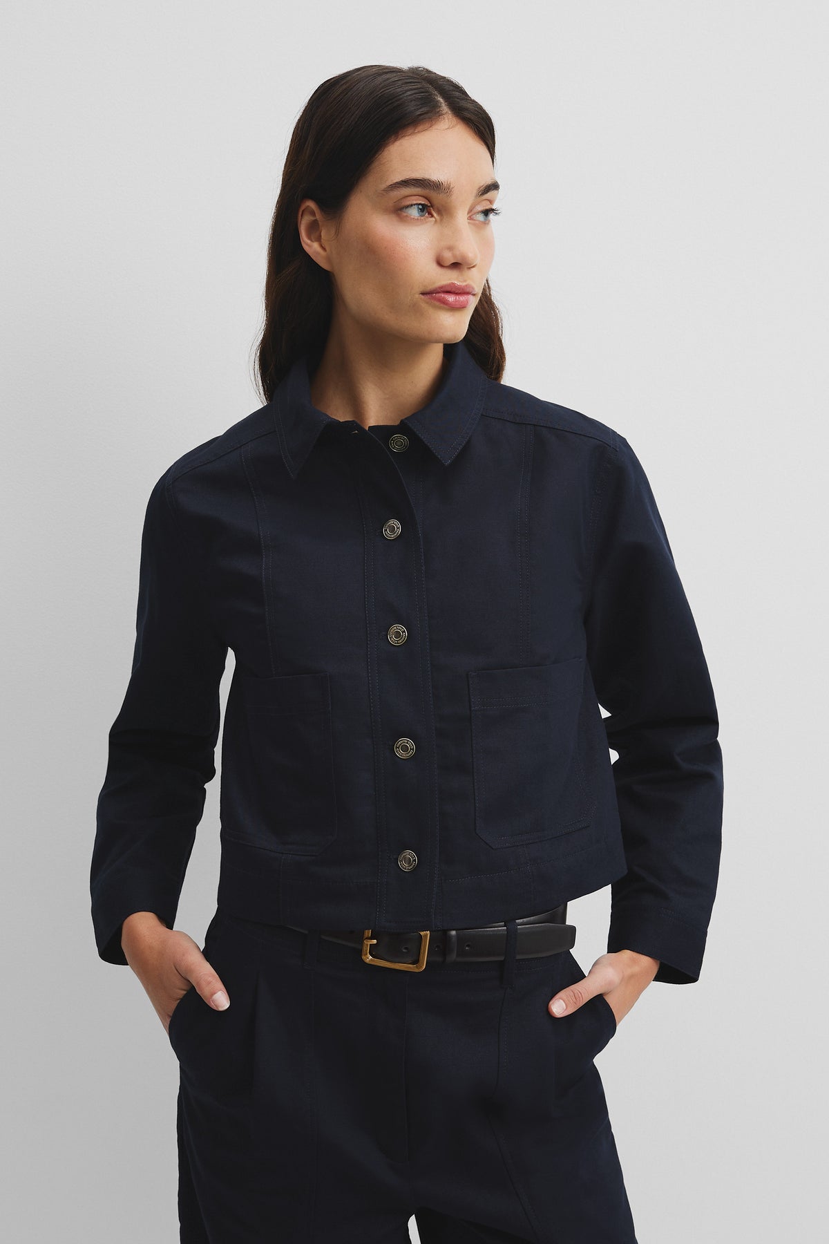 Crop Twill Jacket