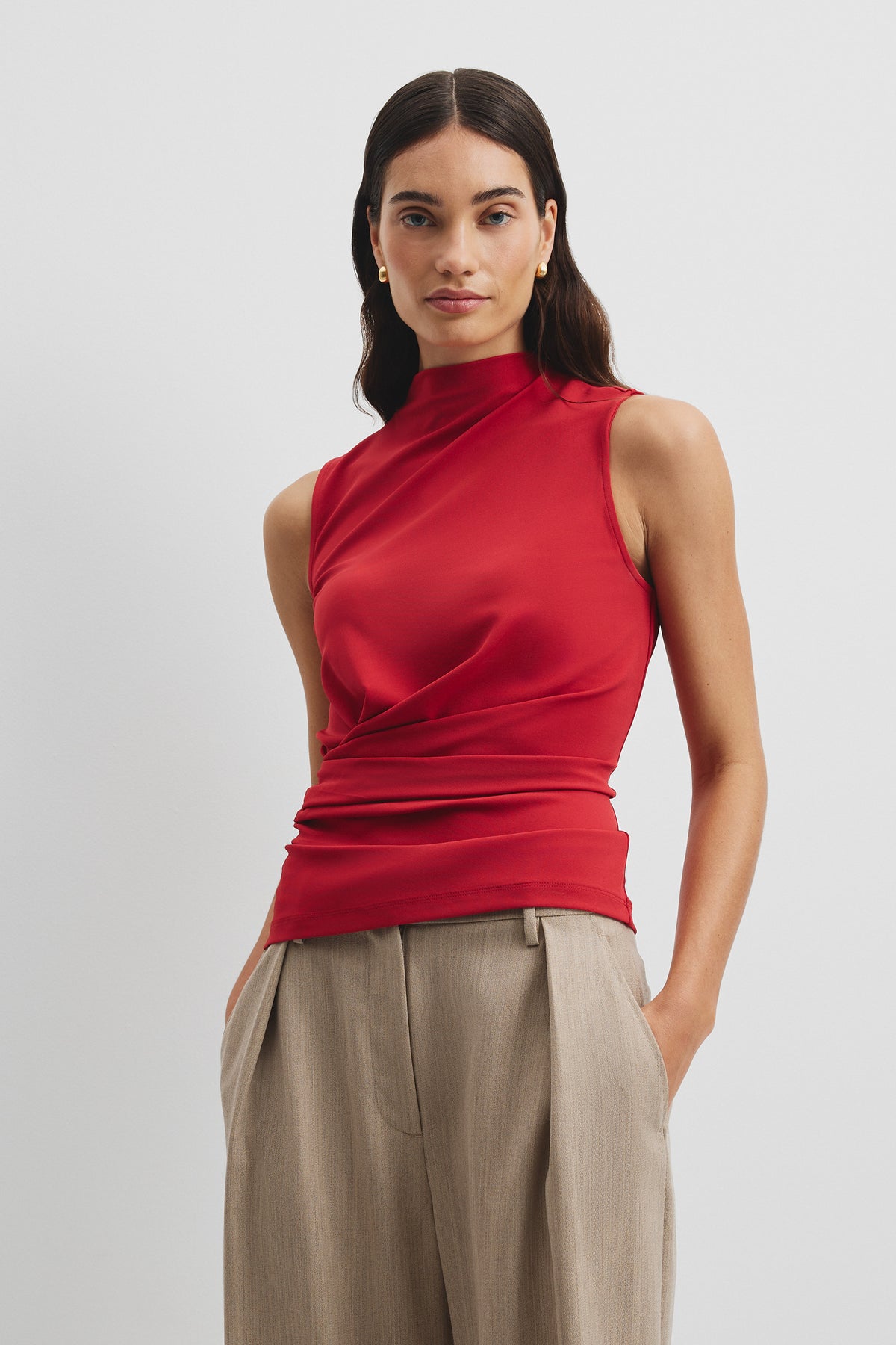 Crepe Drape Top