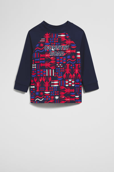 Lobster Geometric Rash Vest