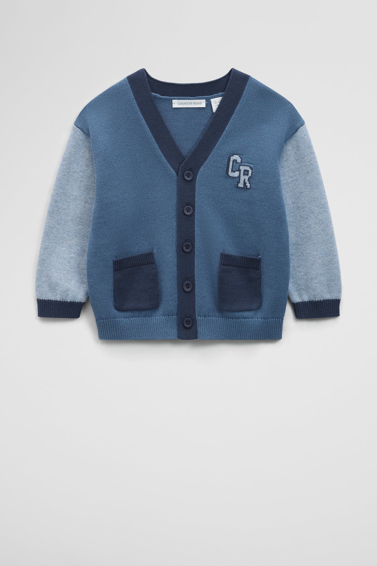 Contrast Knit Cardigan