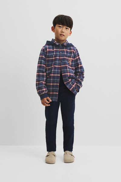 Organically Grown Cotton Hooded Check Shirt