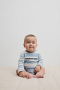 Spliced Stripe Long Sleeve Bodysuit