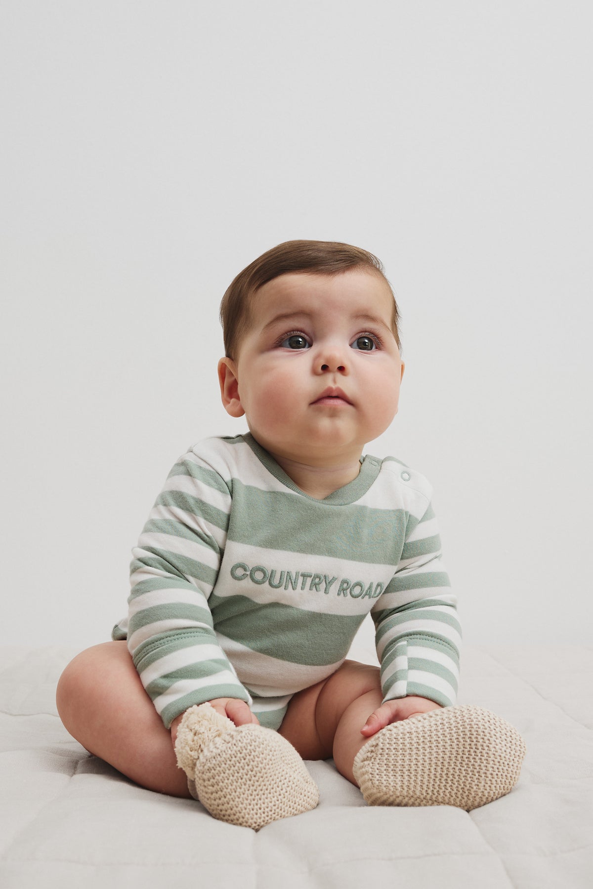 Spliced Stripe Long Sleeve Bodysuit