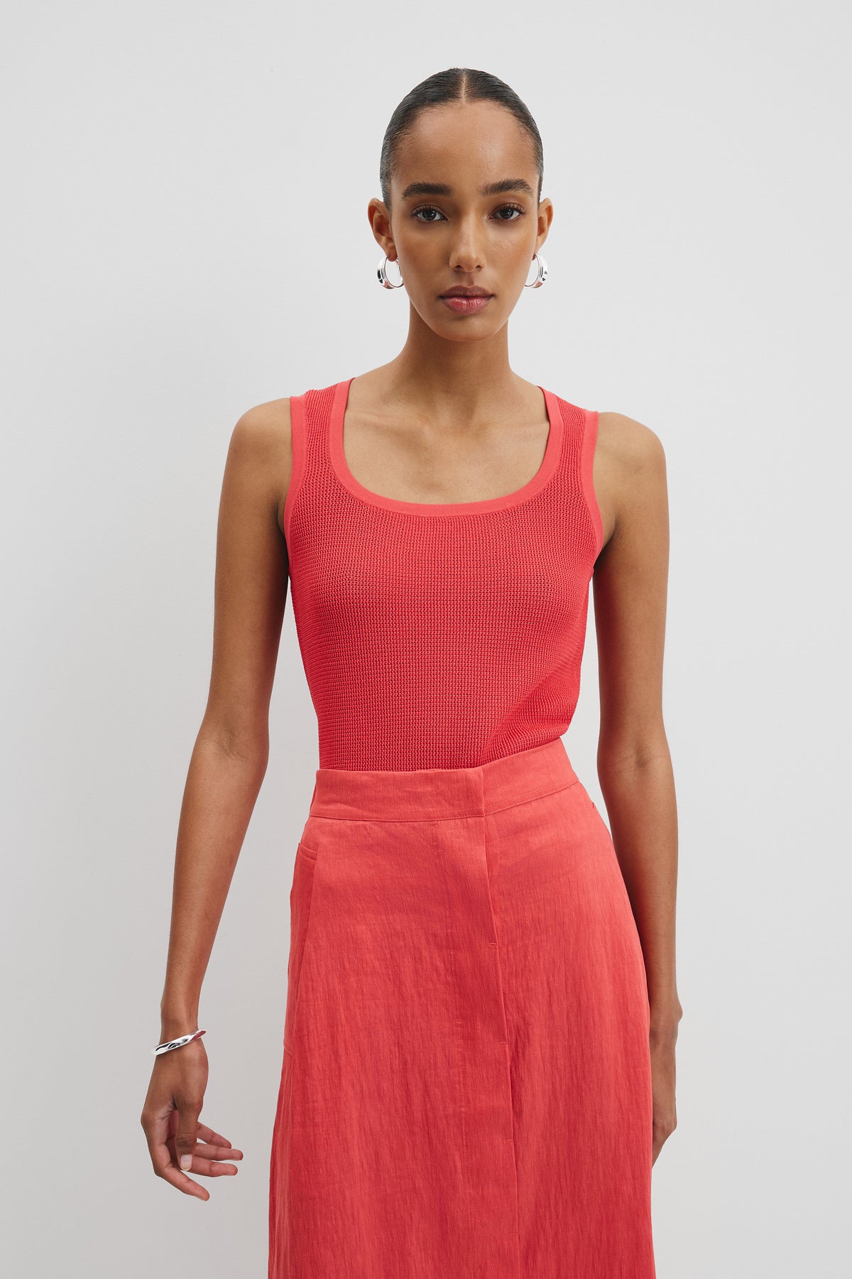 Waffle Crew Knit Tank