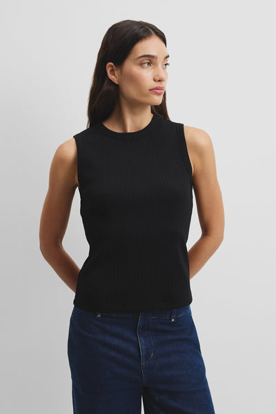 Australian Cotton Blend Fitted Rib Tank