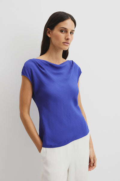 Crinkle Bias Top
