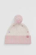 Cable Embroidered Beanie