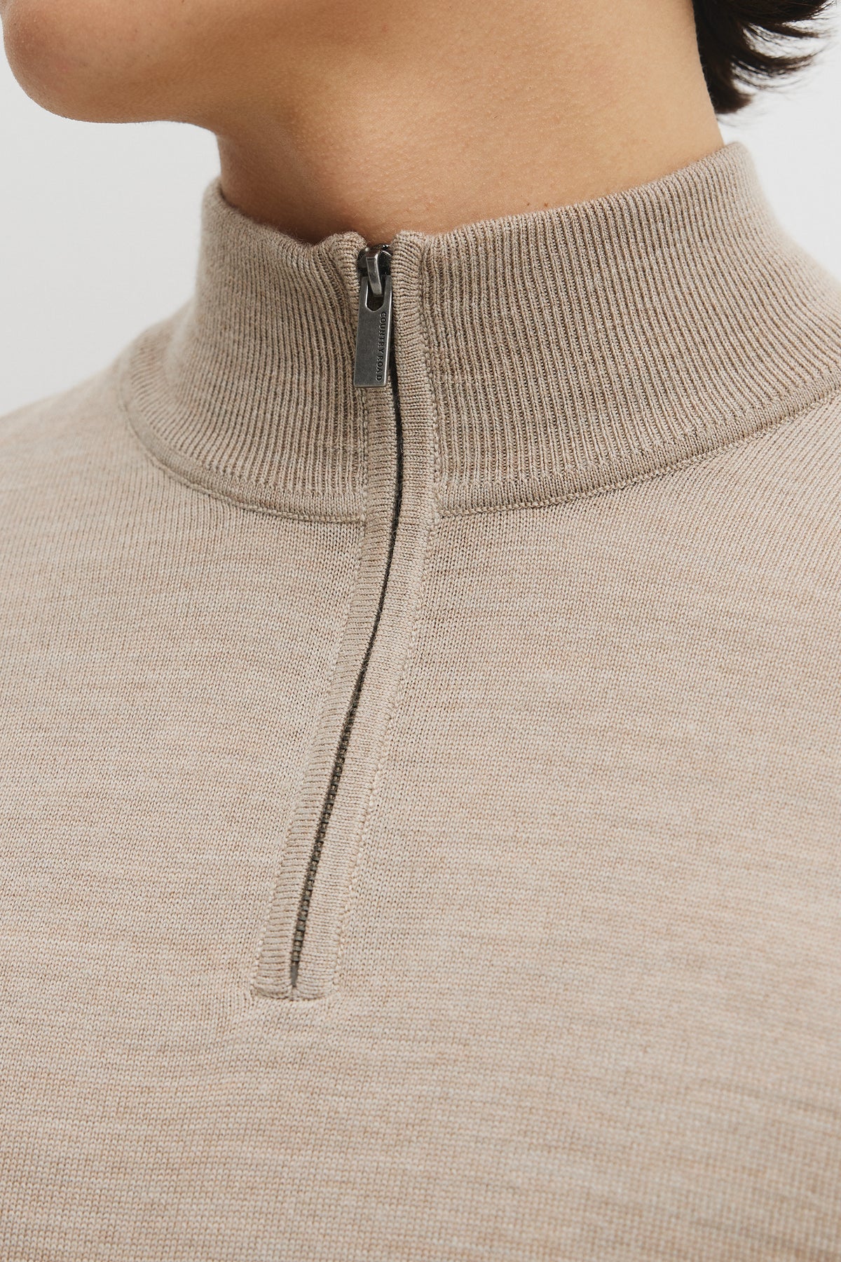 Australian Merino Long Sleeve Vam Half Zip Knit