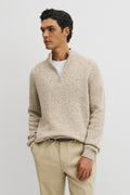 Merino Nep Quarter Zip Knit