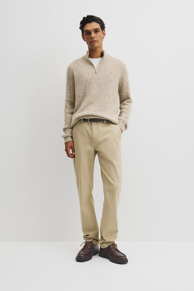 Merino Nep Quarter Zip Knit