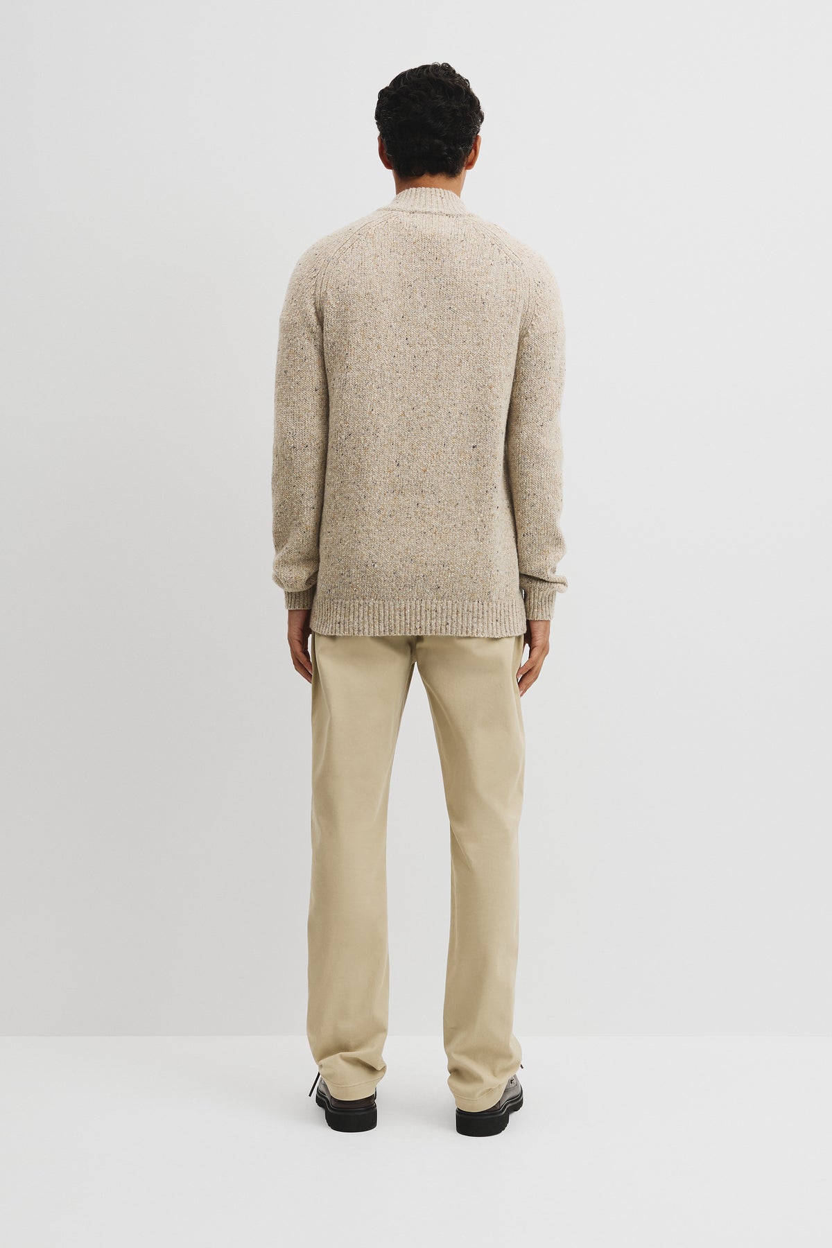 Merino Nep Quarter Zip Knit