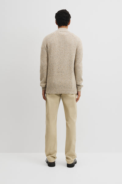 Merino Nep Quarter Zip Knit