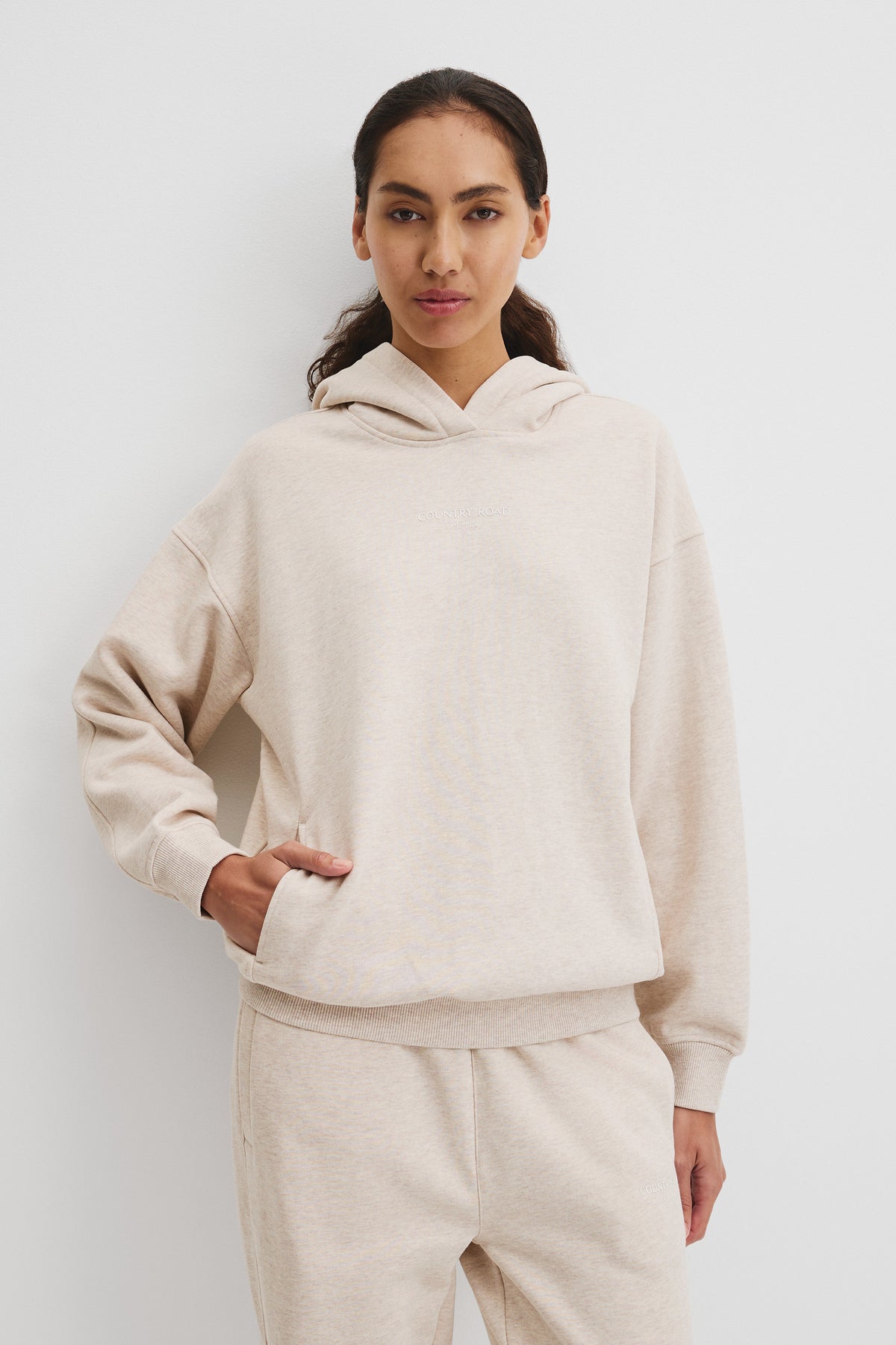 Australian Good Earth Cotton Pull Over Hooded Sweat