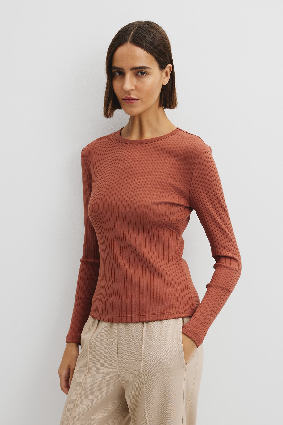 Long Sleeve Rib Top