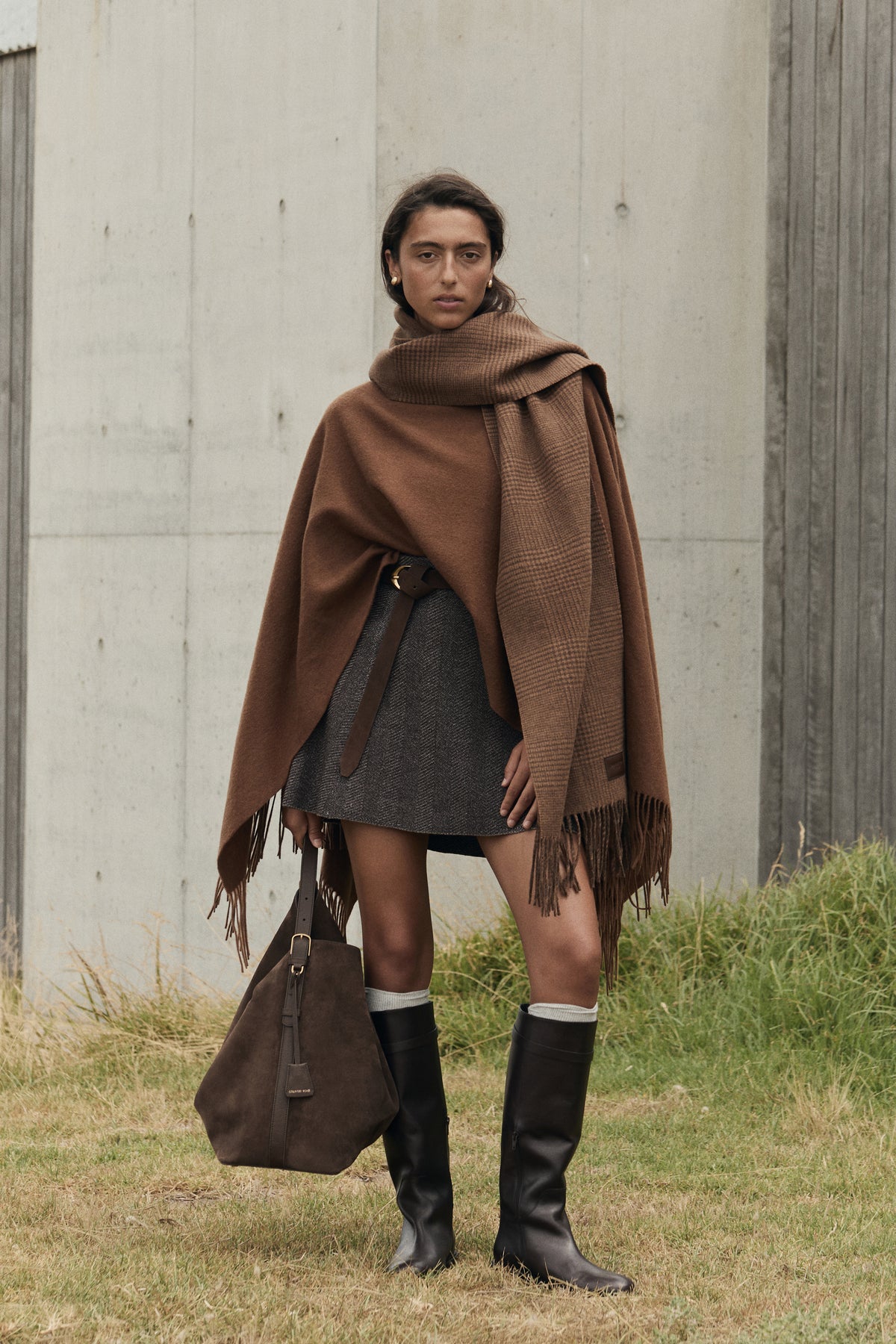 Herringbone Knit Skirt