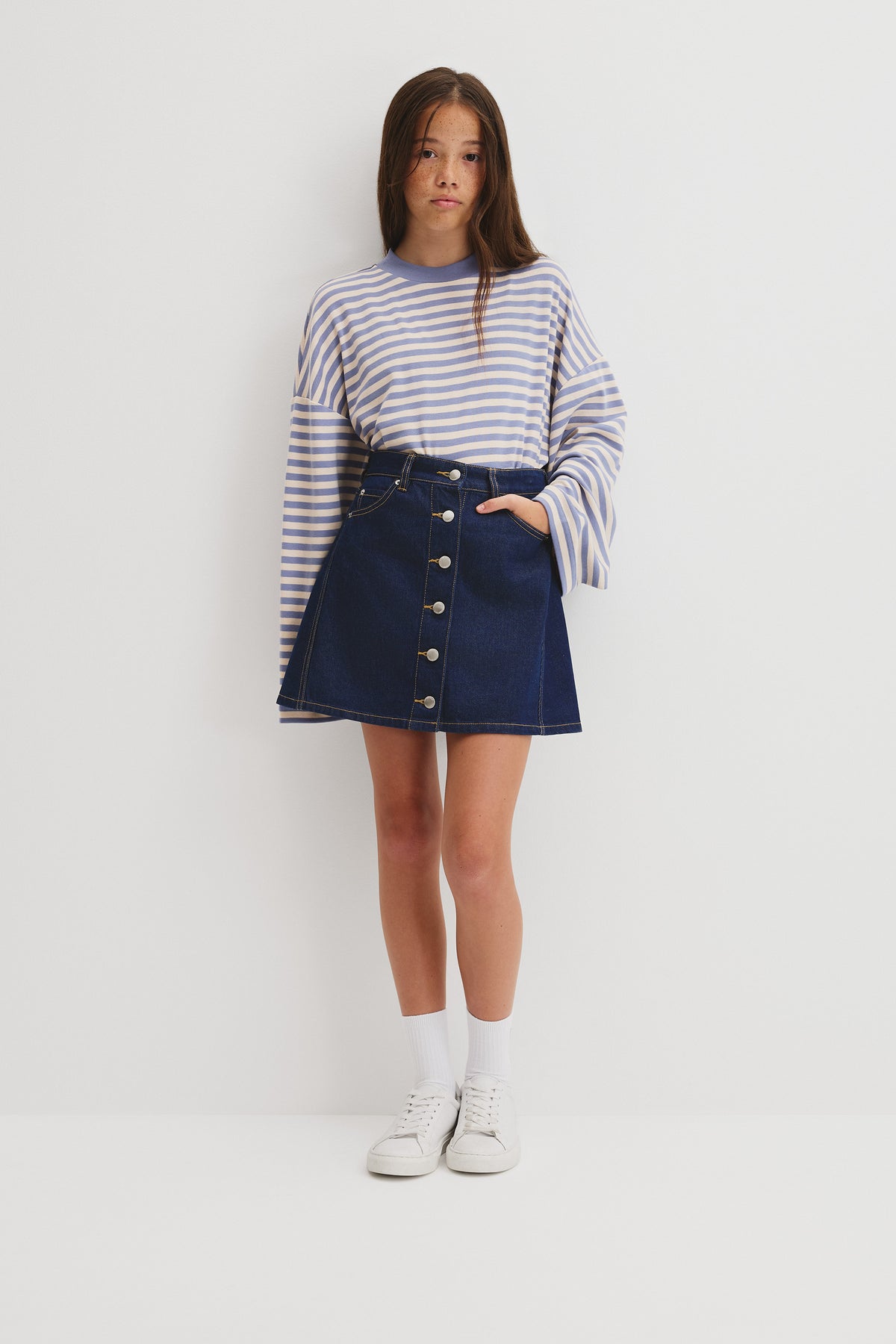 Teen Relaxed Stripe Long Sleeve T-Shirt