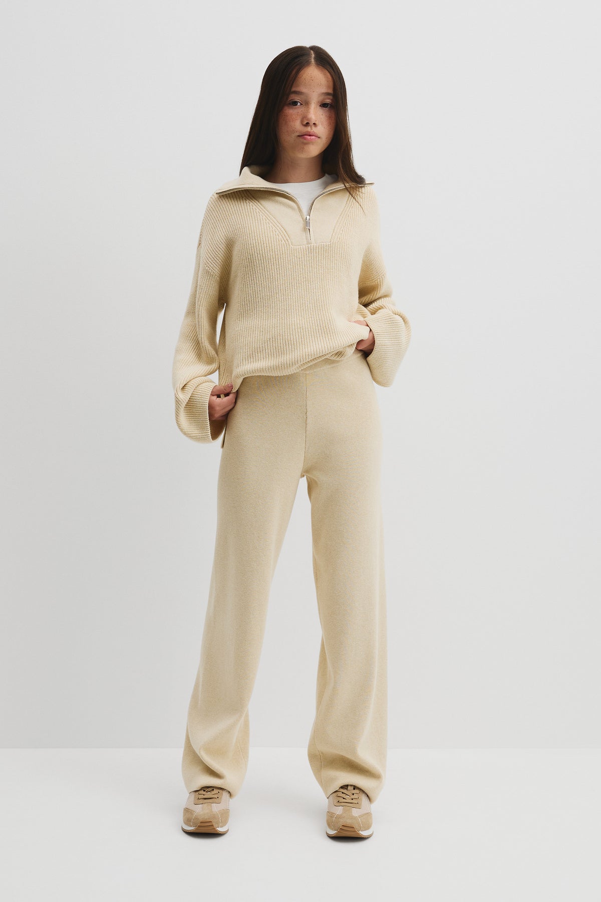 Teen Wide Knit Rib Pant