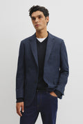 Regular Fit Wool Blend Texture Jacket
