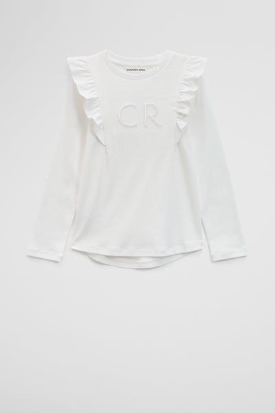 Long Sleeve Logo Frill T-Shirt