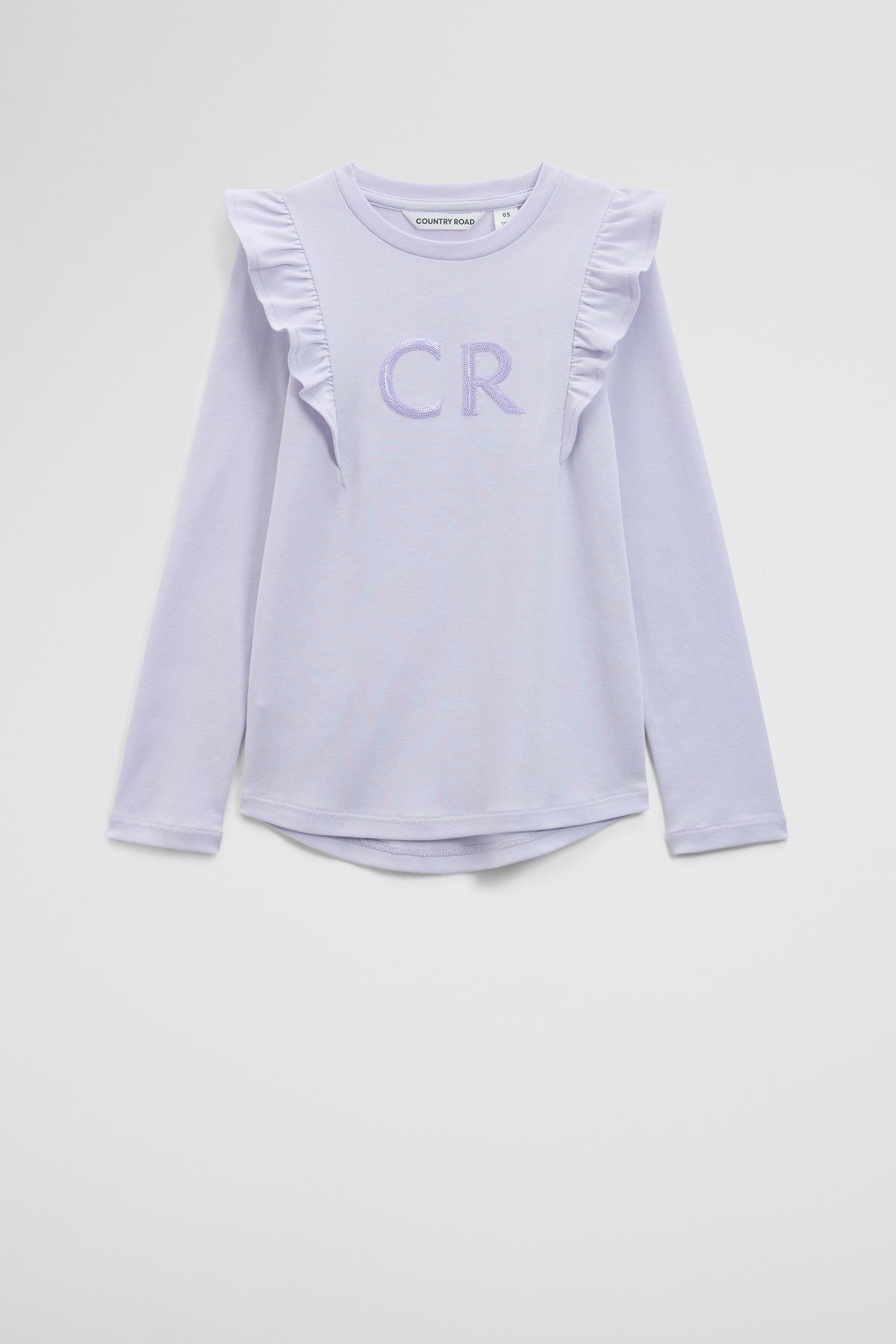Long Sleeve Logo Frill T-Shirt