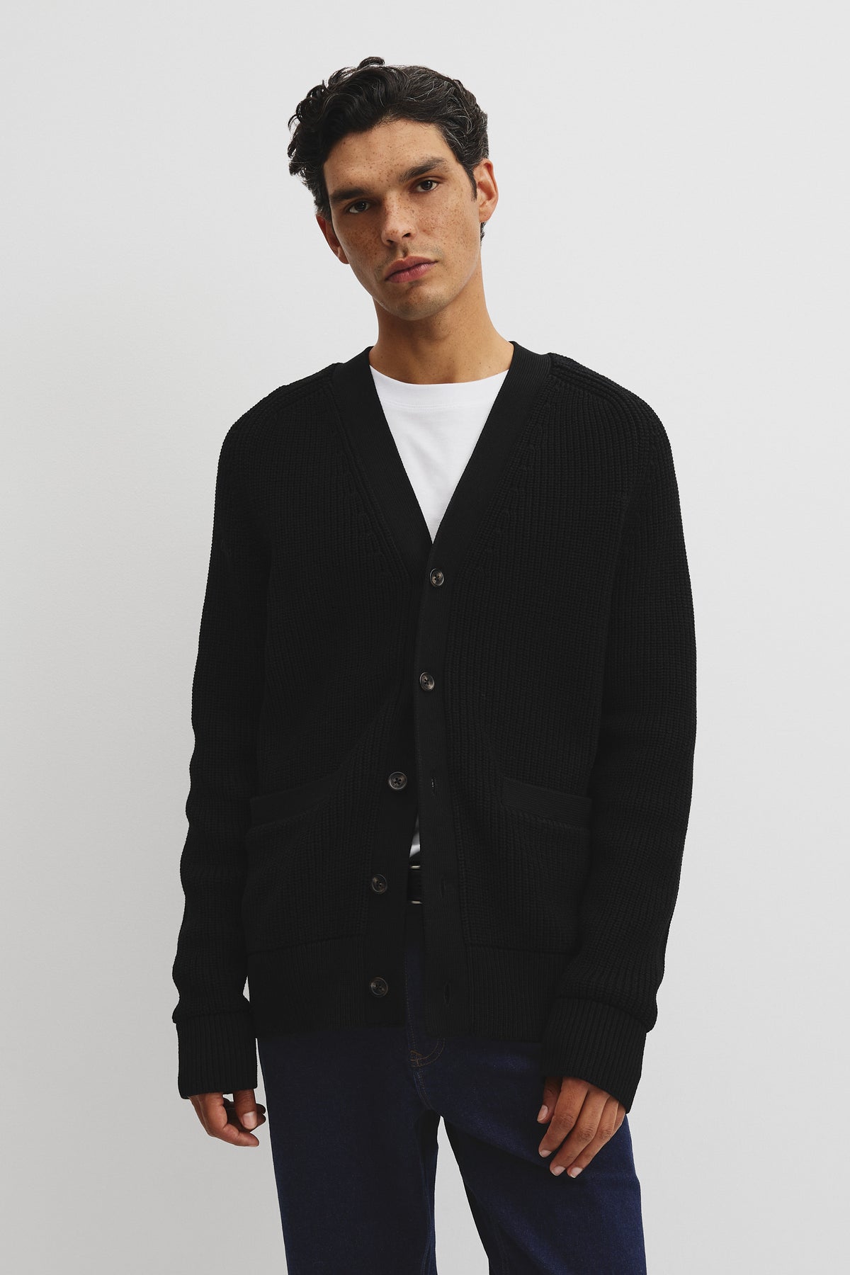 Cotton Rib Cardigan