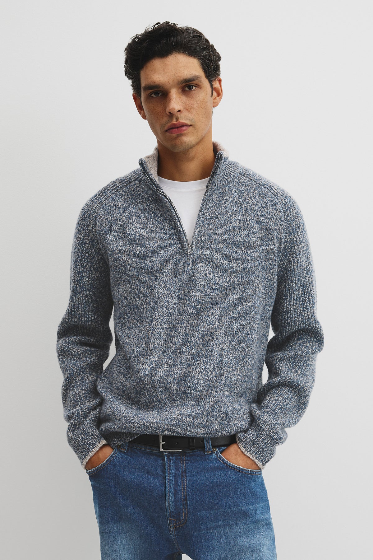 Twisted Half Zip Knit