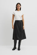 Leather Wrap Skirt