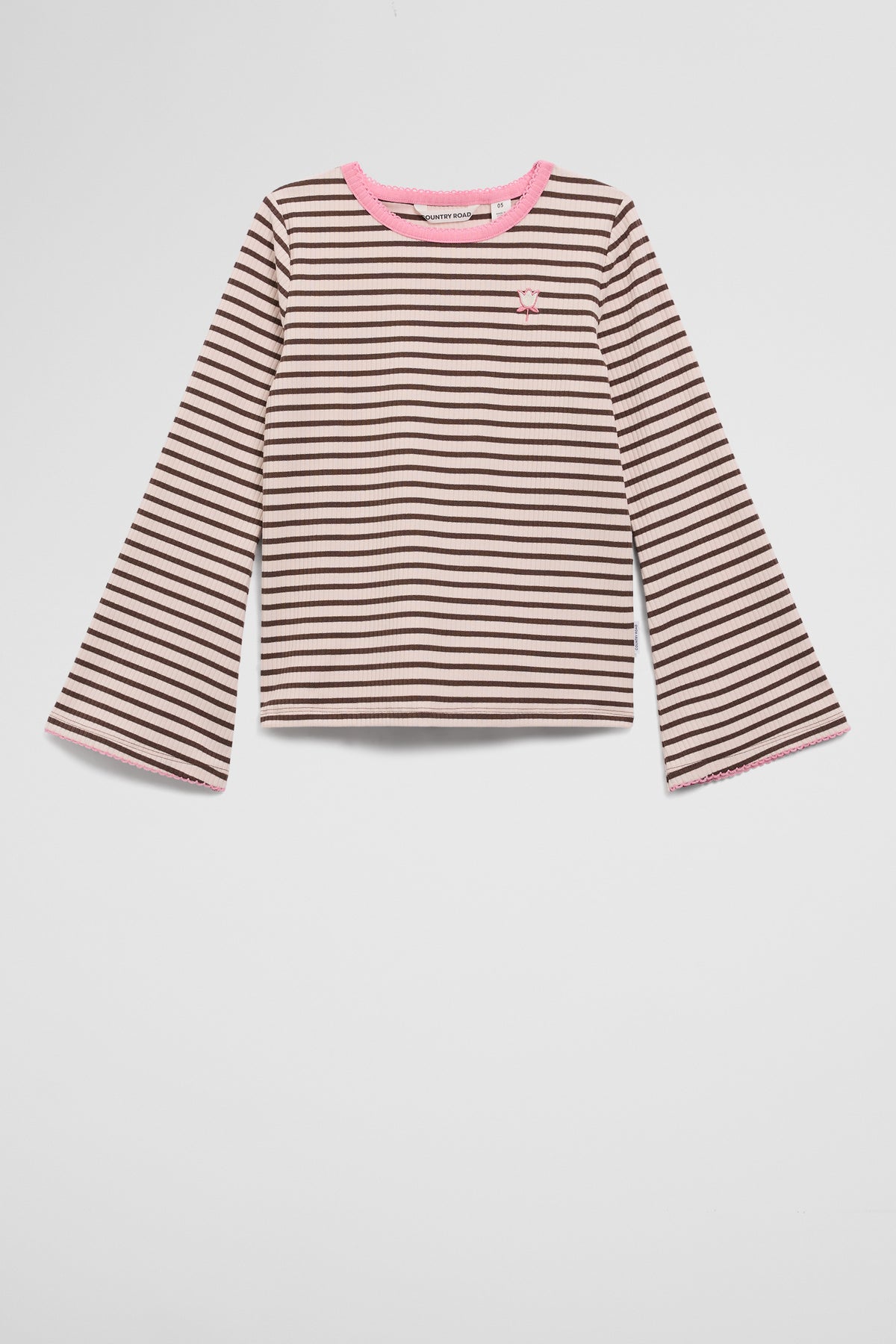 Rib Flare Sleeve Top