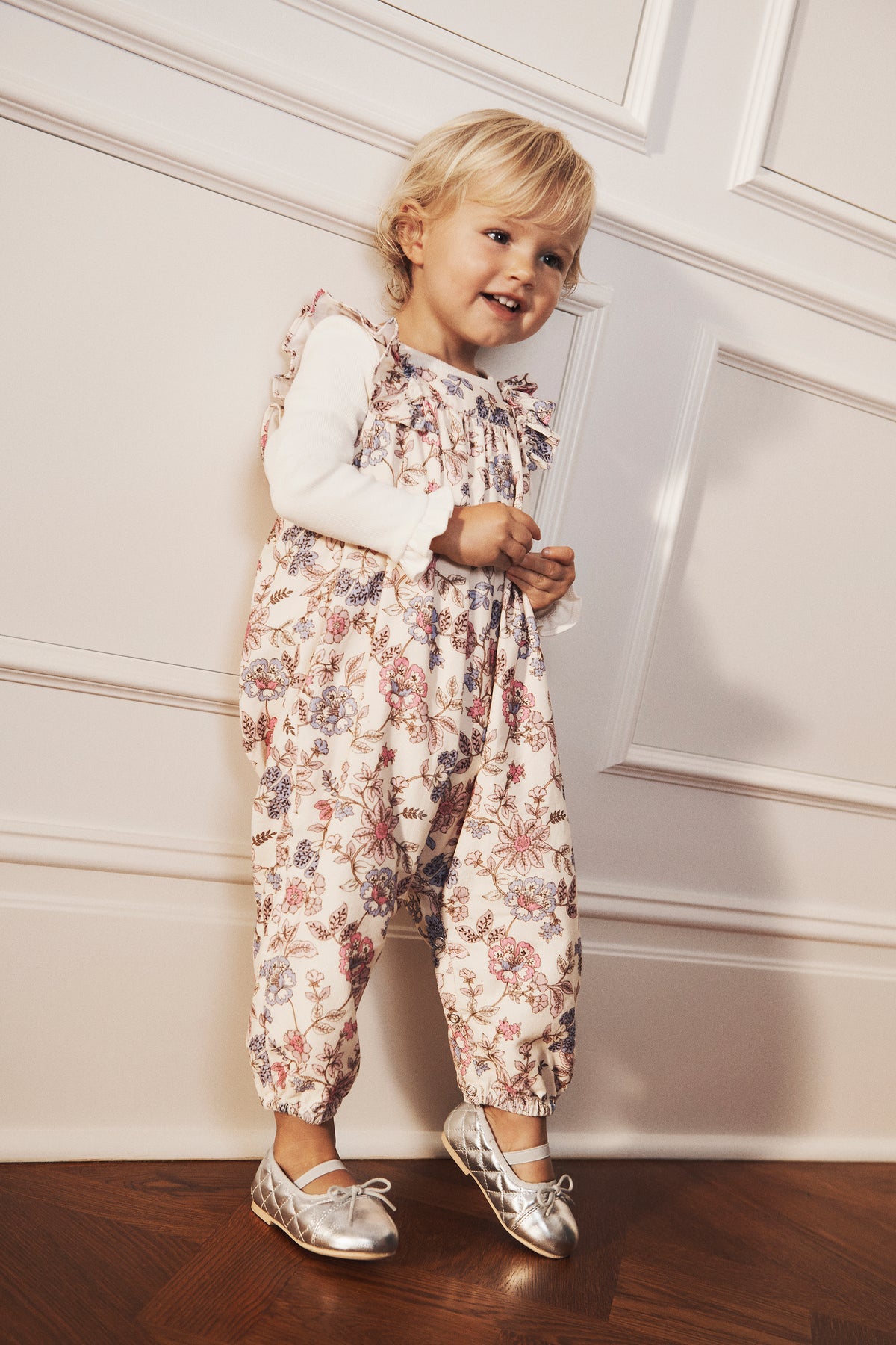 Organically Grown Cotton Ruffle Cord Overall