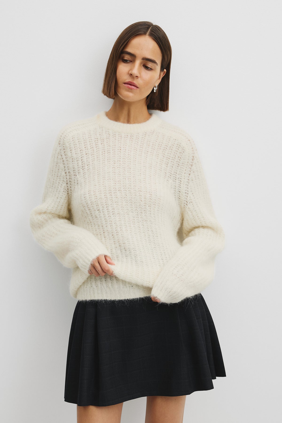 Fluffy Crew Neck Knit