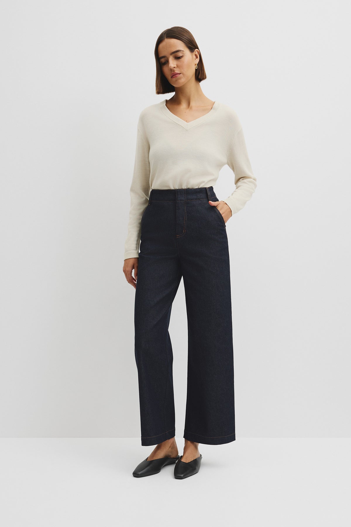 High Rise Wide Leg Jean