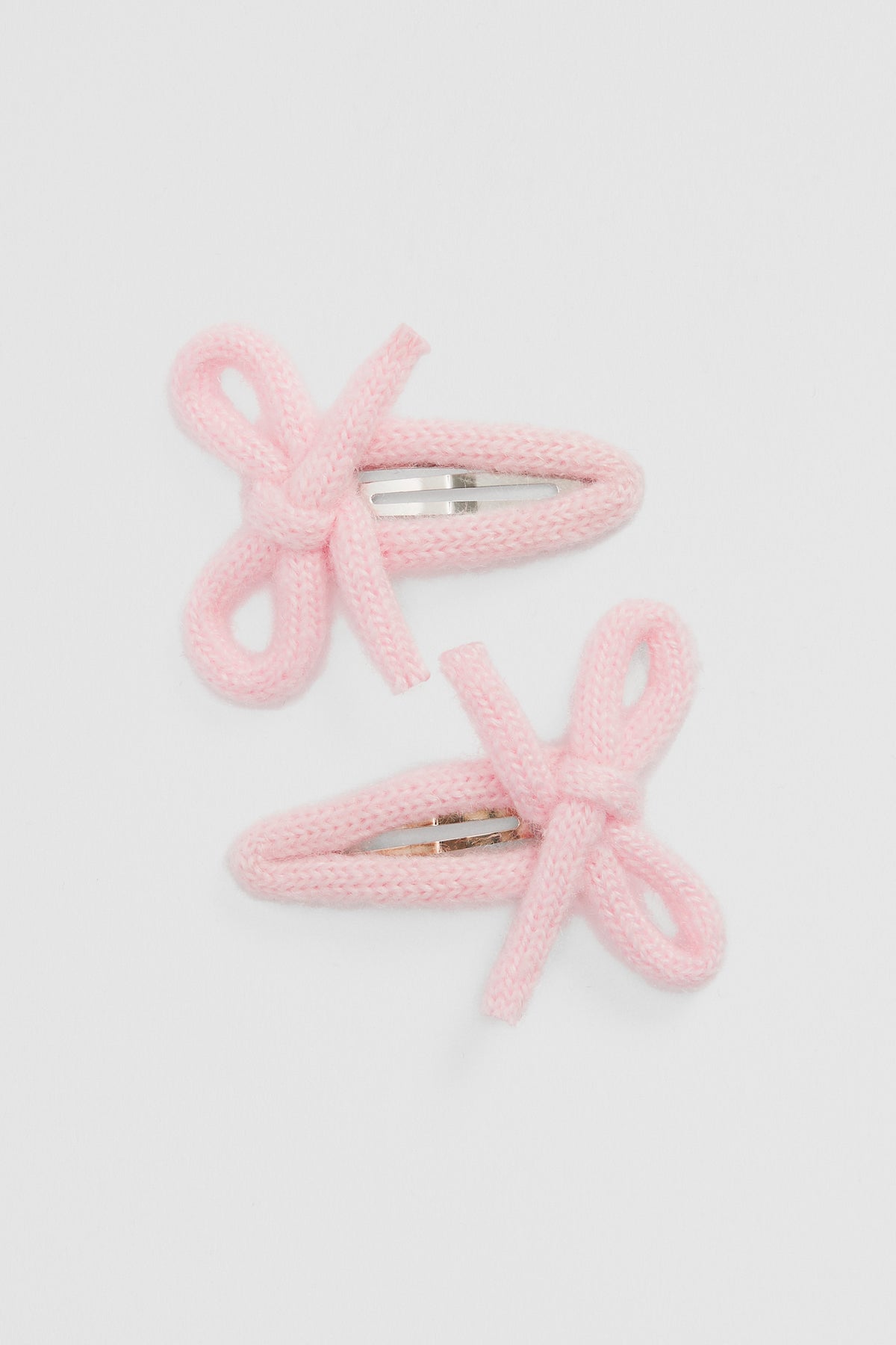 Knit Bow Clip Pack Of 2