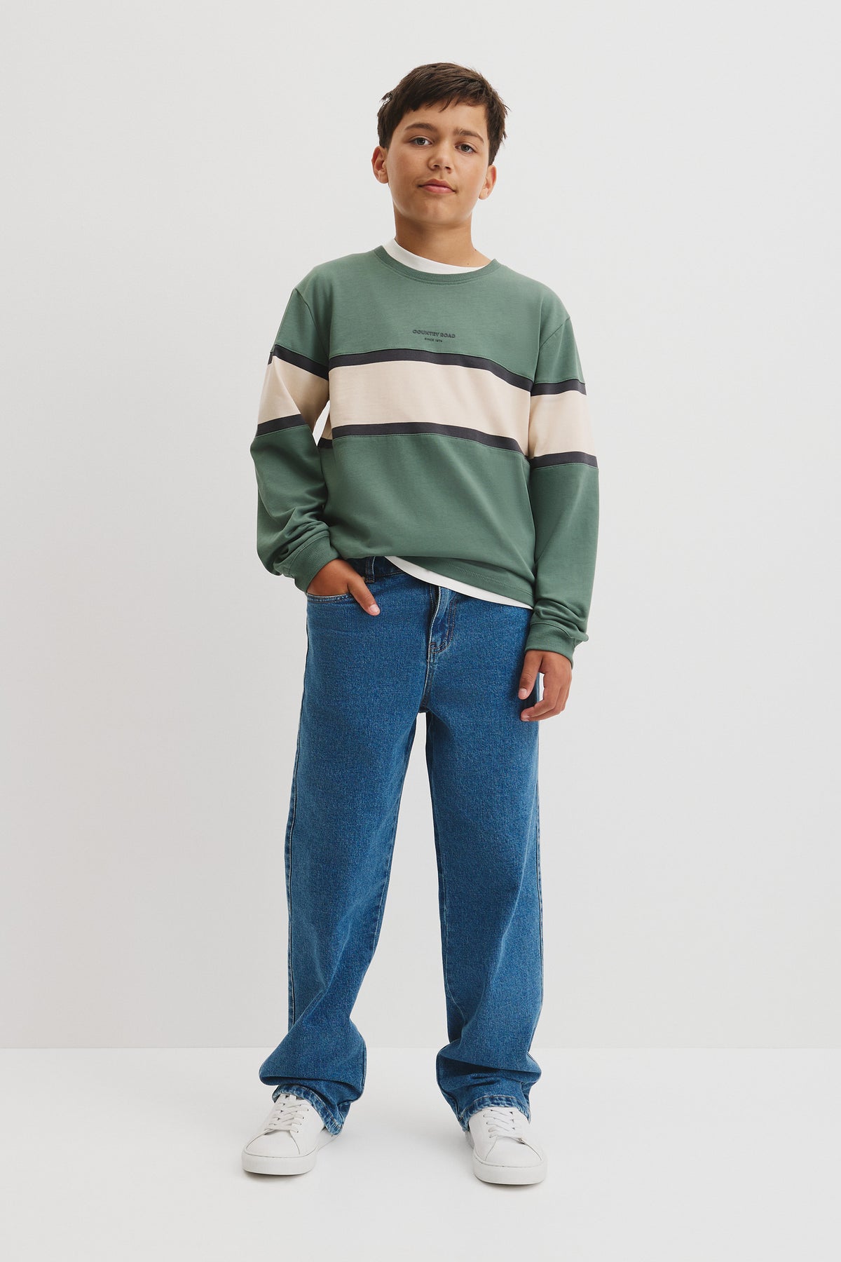 Teen Panelled Long Sleeve T-Shirt